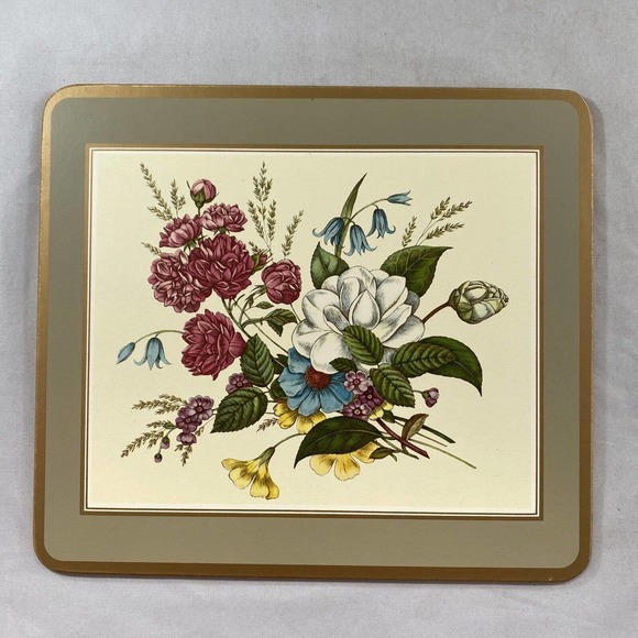 Set of 4 Floral Traditional Pimpernel Placemats 8 5/8" x 7 5/8" In Box * (B1) - Picture 5 of 8